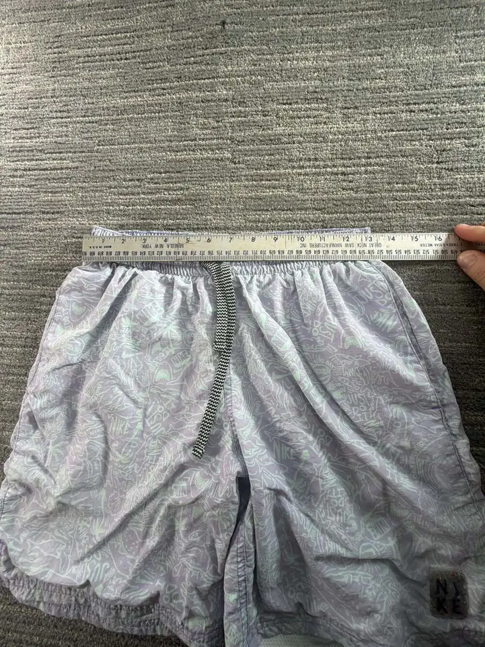 Nike Men's Graphic Print Swim Volley Shorts Lavender